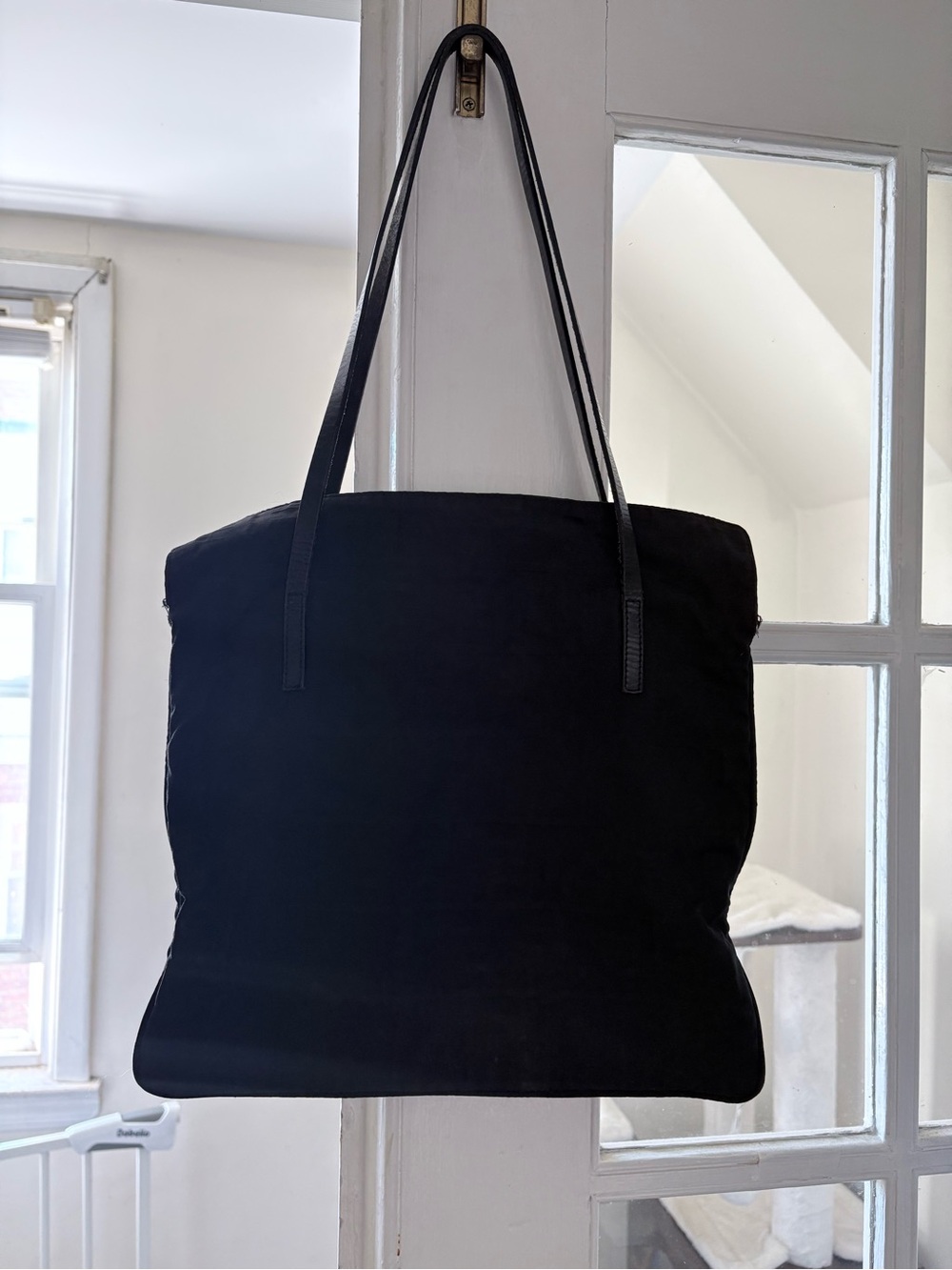 Fendi Black Tote with Silver FF Plaque - Picture 2 of 6